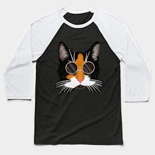 Cat with glasses Baseball T-Shirt